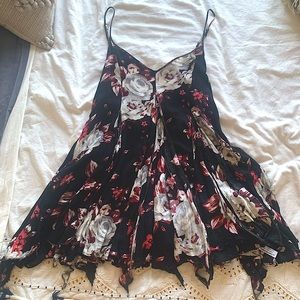 Free People Floral Black Dress
